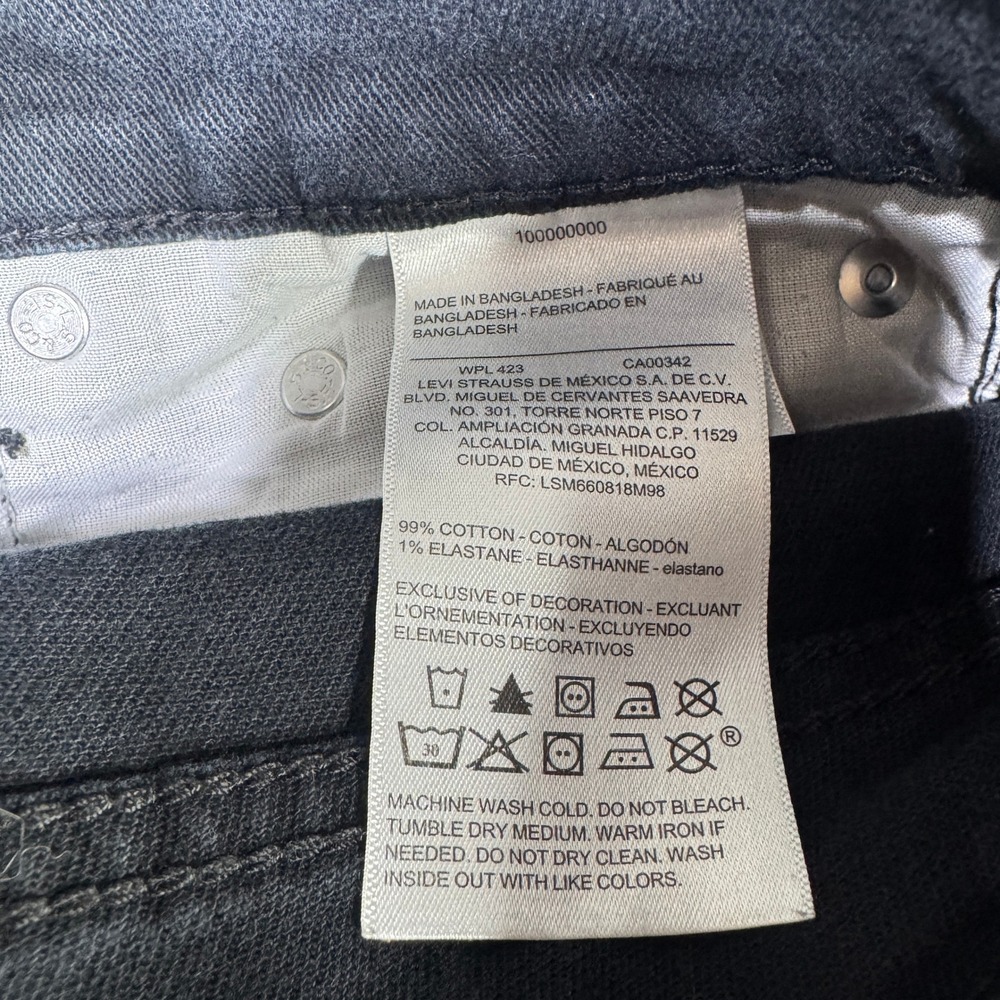 Denizen from Levis 285 Relaxed Fit Black Jeans Mens 30x30 Casual Denim Pants - Picture 10 of 12